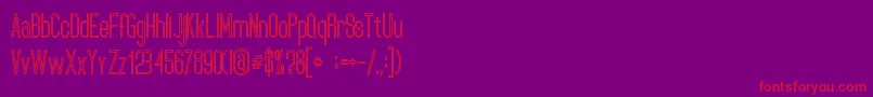 UltimatumBoldLine Font – Red Fonts on Purple Background