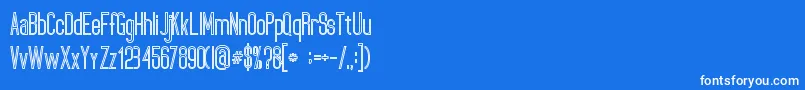 UltimatumBoldLine Font – White Fonts on Blue Background