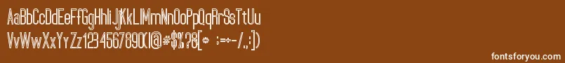 Шрифт UltimatumBoldLine – белые шрифты на коричневом фоне