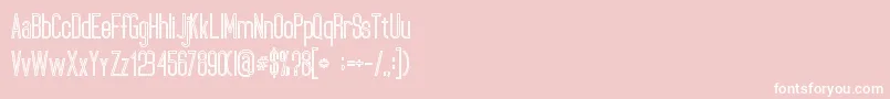 UltimatumBoldLine Font – White Fonts on Pink Background