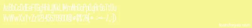 UltimatumBoldLine Font – White Fonts on Yellow Background