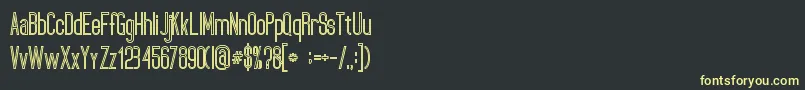 UltimatumBoldLine Font – Yellow Fonts on Black Background