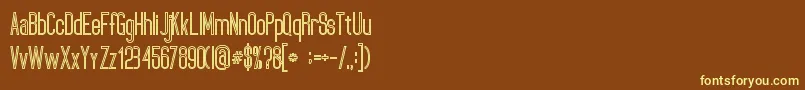 UltimatumBoldLine Font – Yellow Fonts on Brown Background