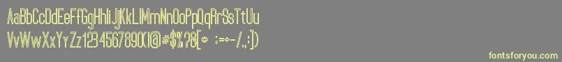 UltimatumBoldLine Font – Yellow Fonts on Gray Background