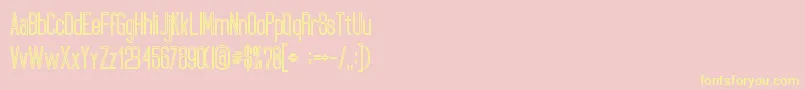 UltimatumBoldLine Font – Yellow Fonts on Pink Background