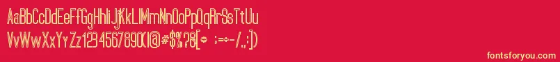 UltimatumBoldLine Font – Yellow Fonts on Red Background