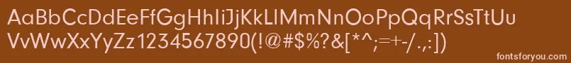 Fonte NeutralgroteskRegular – fontes rosa em um fundo marrom