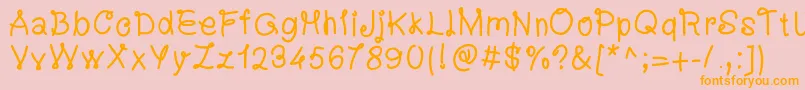 Xperiencepasta Font – Orange Fonts on Pink Background