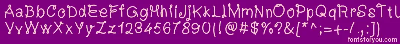 Xperiencepasta Font – Pink Fonts on Purple Background