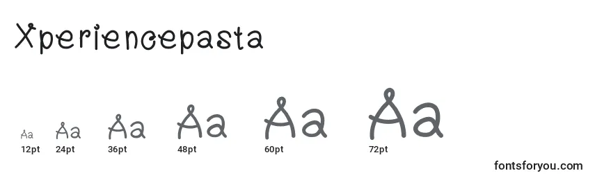 Размеры шрифта Xperiencepasta