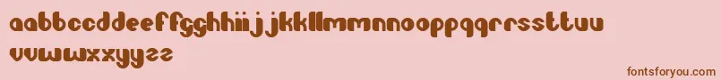 LittleAtom Font – Brown Fonts on Pink Background