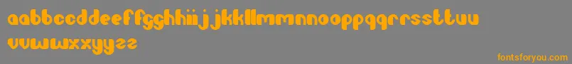 LittleAtom Font – Orange Fonts on Gray Background