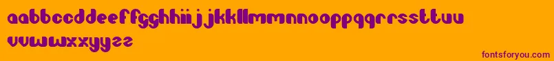 LittleAtom Font – Purple Fonts on Orange Background