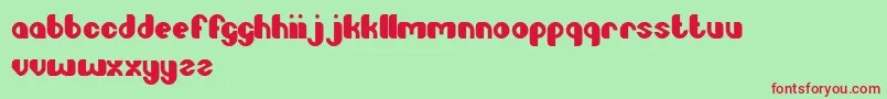 LittleAtom Font – Red Fonts on Green Background