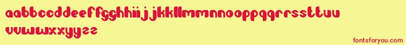 LittleAtom Font – Red Fonts on Yellow Background