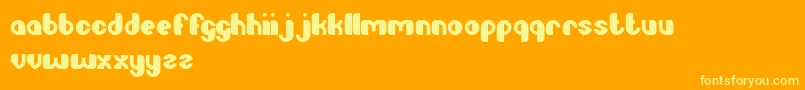 LittleAtom Font – Yellow Fonts on Orange Background