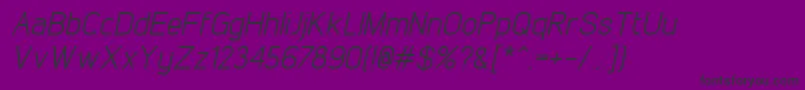 LintelItalic Font – Black Fonts on Purple Background