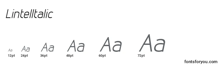 LintelItalic Font Sizes