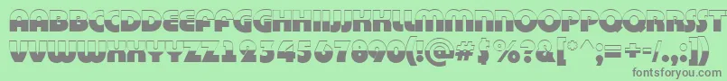 ABighaustitulbw Font – Gray Fonts on Green Background