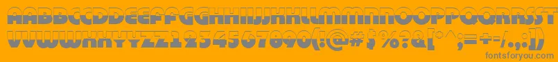 ABighaustitulbw Font – Gray Fonts on Orange Background