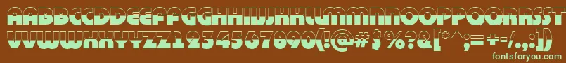 ABighaustitulbw Font – Green Fonts on Brown Background