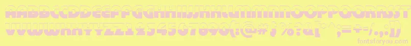 ABighaustitulbw Font – Pink Fonts on Yellow Background