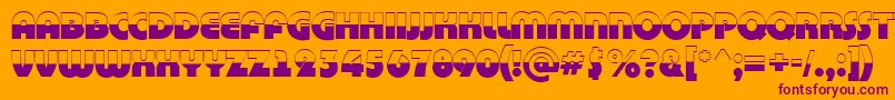 ABighaustitulbw-Schriftart – Violette Schriften auf orangefarbenem Hintergrund