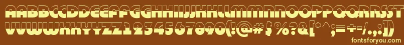 ABighaustitulbw Font – Yellow Fonts on Brown Background