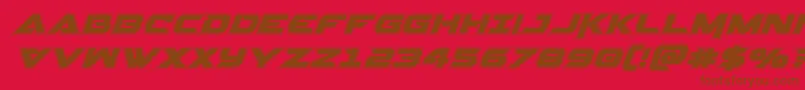 フォントGemina2acadital – 赤い背景に茶色の文字