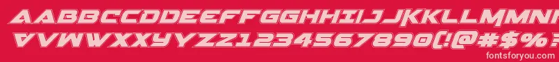 Gemina2acadital Font – Pink Fonts on Red Background