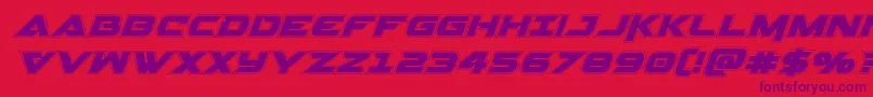 Gemina2acadital Font – Purple Fonts on Red Background