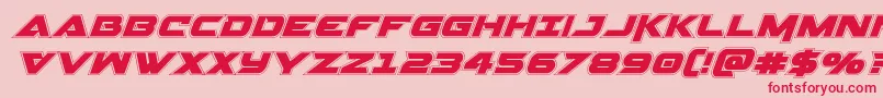 Gemina2acadital Font – Red Fonts on Pink Background