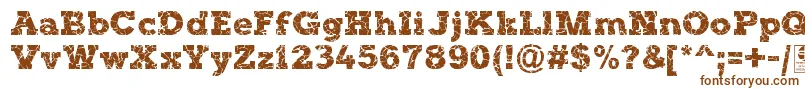 Шрифт TyposterRockOnDemo – коричневые шрифты на белом фоне