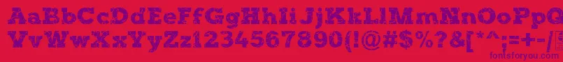 TyposterRockOnDemo Font – Purple Fonts on Red Background