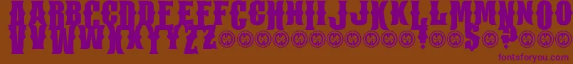 SanAntonioCharrosPersonalUseOnly Font – Purple Fonts on Brown Background