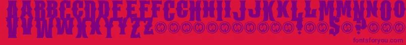 SanAntonioCharrosPersonalUseOnly Font – Purple Fonts on Red Background