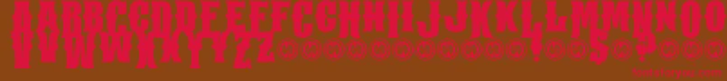More about SanAntonioCharrosPersonalUseOnly Font SanAntonioCharrosPersonalUseOnly Font – Red Fonts on Brown Background