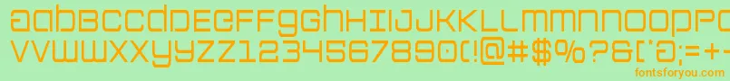 Colonymarinescond Font – Orange Fonts on Green Background