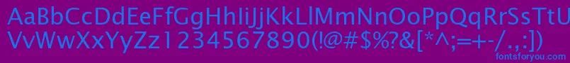 Lucidasansstd Font – Blue Fonts on Purple Background