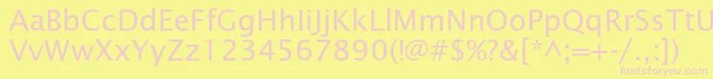 Lucidasansstd Font – Pink Fonts on Yellow Background