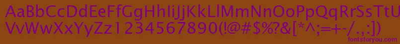 Lucidasansstd Font – Purple Fonts on Brown Background
