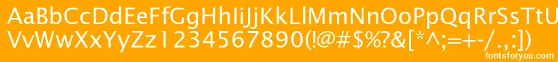 Lucidasansstd Font – White Fonts on Orange Background