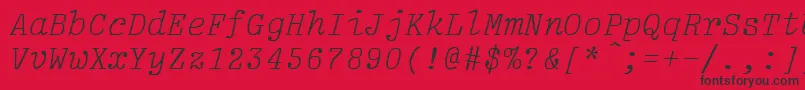 fuente LightItalic – Fuentes Negras Sobre Fondo Rojo