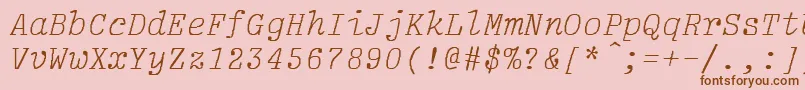Шрифт LightItalic – коричневые шрифты на розовом фоне