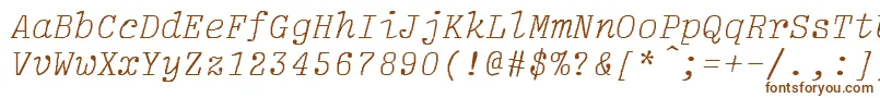 Шрифт LightItalic – коричневые шрифты на белом фоне