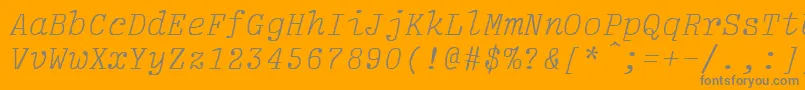 Шрифт LightItalic – серые шрифты на оранжевом фоне