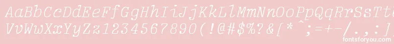 LightItalic Font – White Fonts on Pink Background