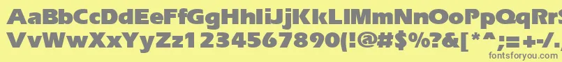 ErgoeblackRegular Font – Gray Fonts on Yellow Background