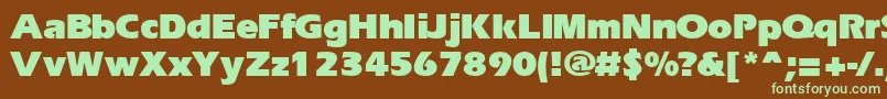 ErgoeblackRegular Font – Green Fonts on Brown Background