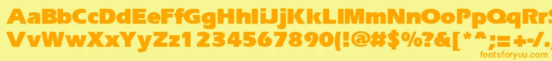 ErgoeblackRegular Font – Orange Fonts on Yellow Background